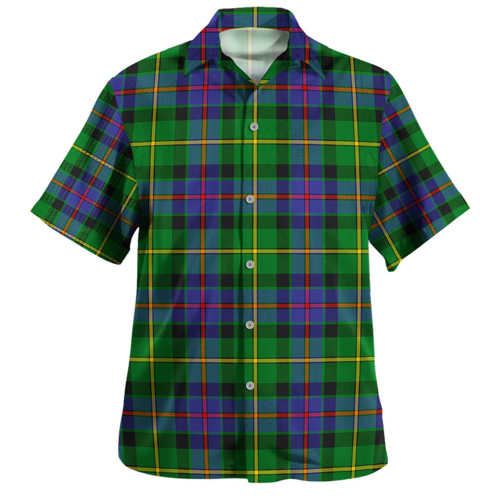 Scottish Tait Modern Clan Badge Tartan Hawaiian Shirt
