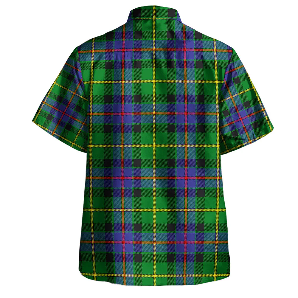 Scottish Tait Modern Clan Badge Tartan Hawaiian Shirt - Image 3