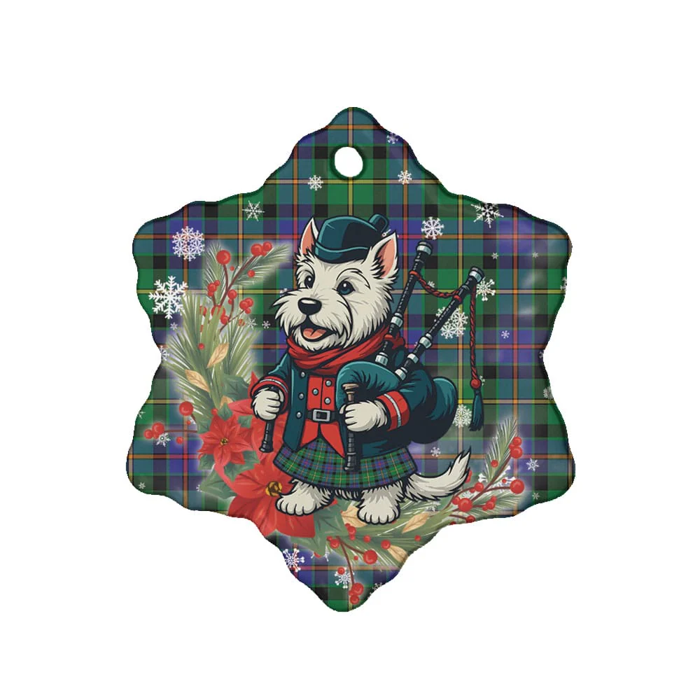 Scottish Tait Modern Tartan Ceramic Ornament Cute Scottish Terrier Dog - Image 6