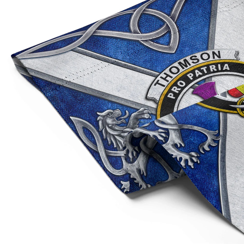 Scottish Thomson Clan Badge Garden Flag Silver Rampant Lion Emblem - Image 2