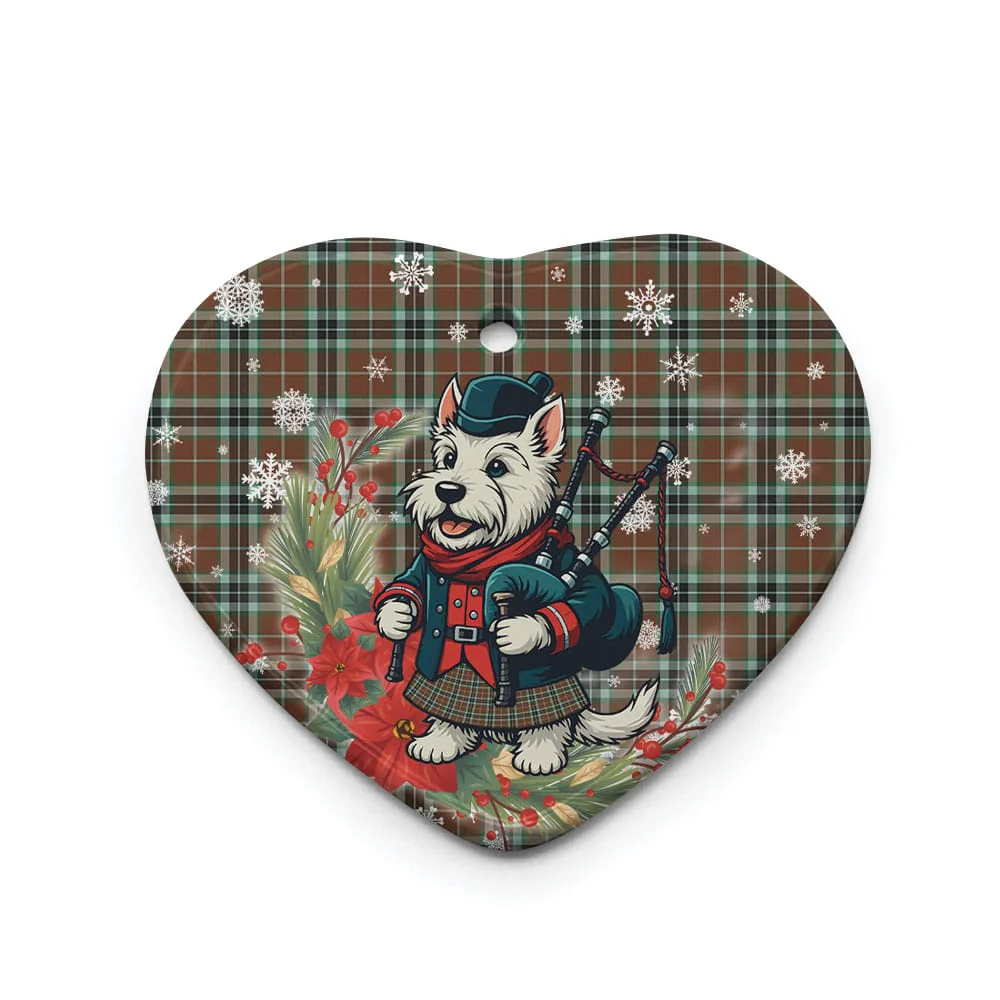 Scottish Thomson Hunting Modern Tartan Ceramic Ornament Cute Scottish Terrier Dog - Image 3