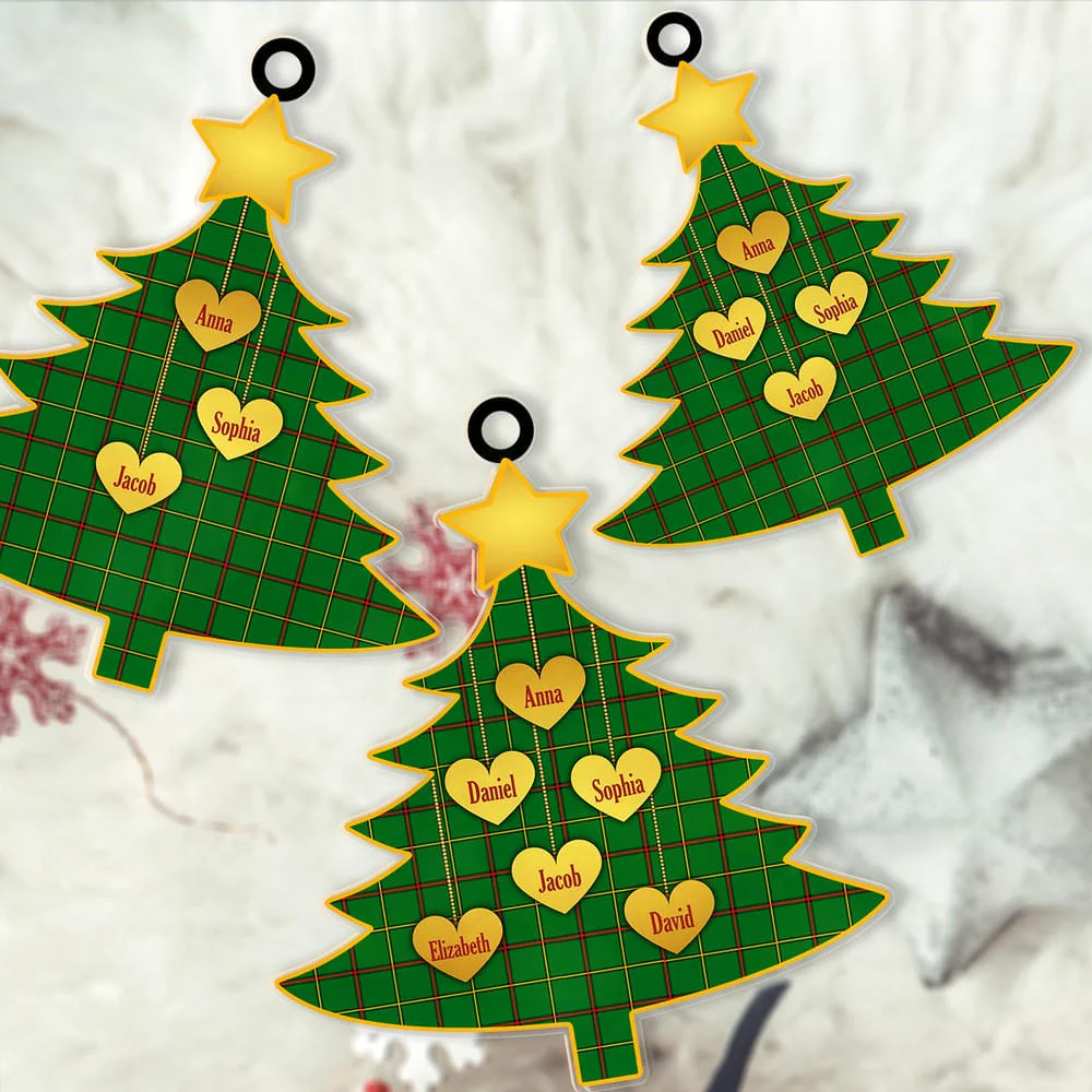 Scottish Tribe of Mar Tartan Ornament Custom Family Christmas Tree - Image 2