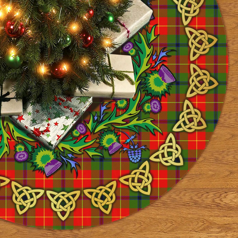 Scottish Turnbull Dress Tartan Thistle Celtic Knot Christmas Tree Skirt - Image 2