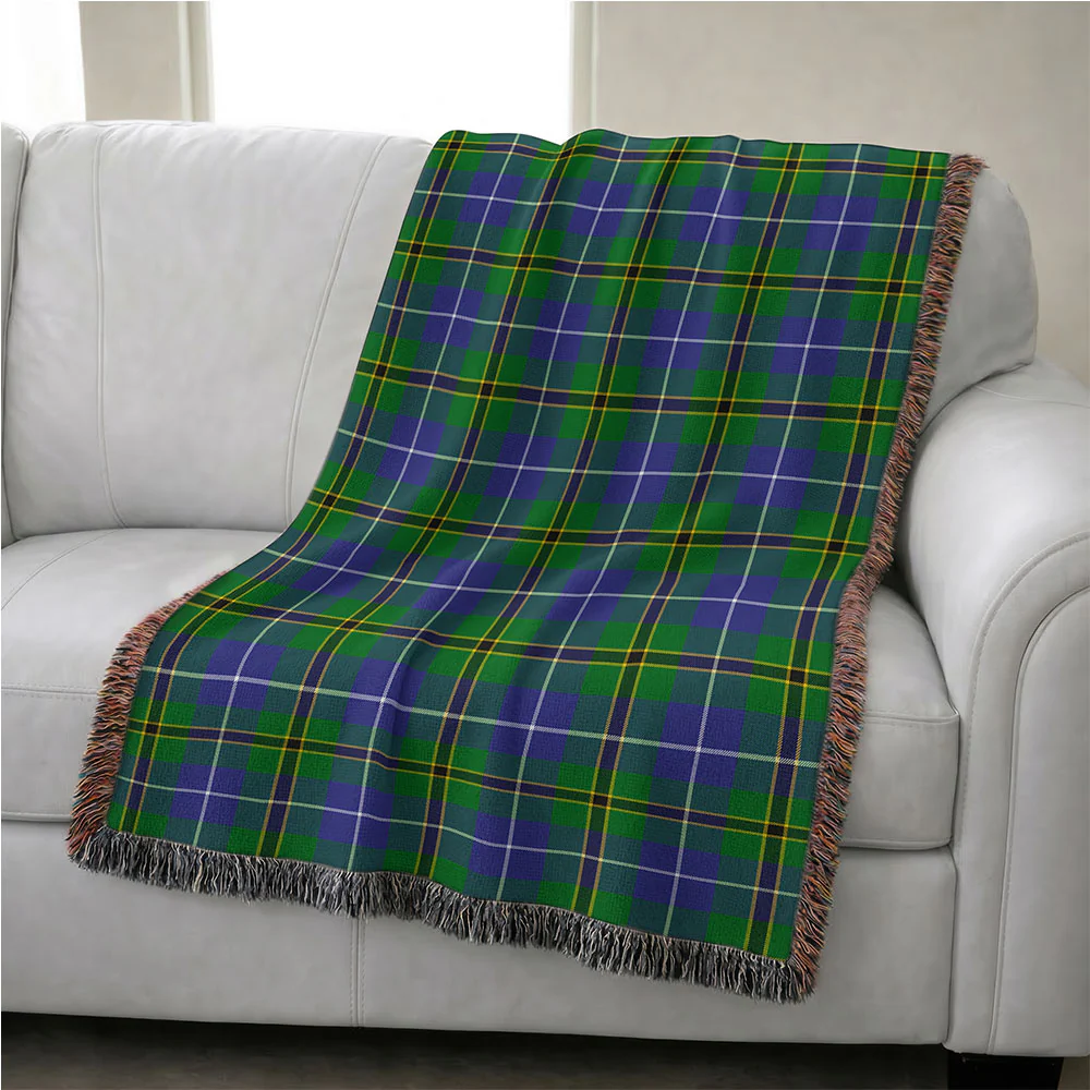 Scottish Turnbull Hunting Clan Badge Tartan Woven Blanket - Image 4