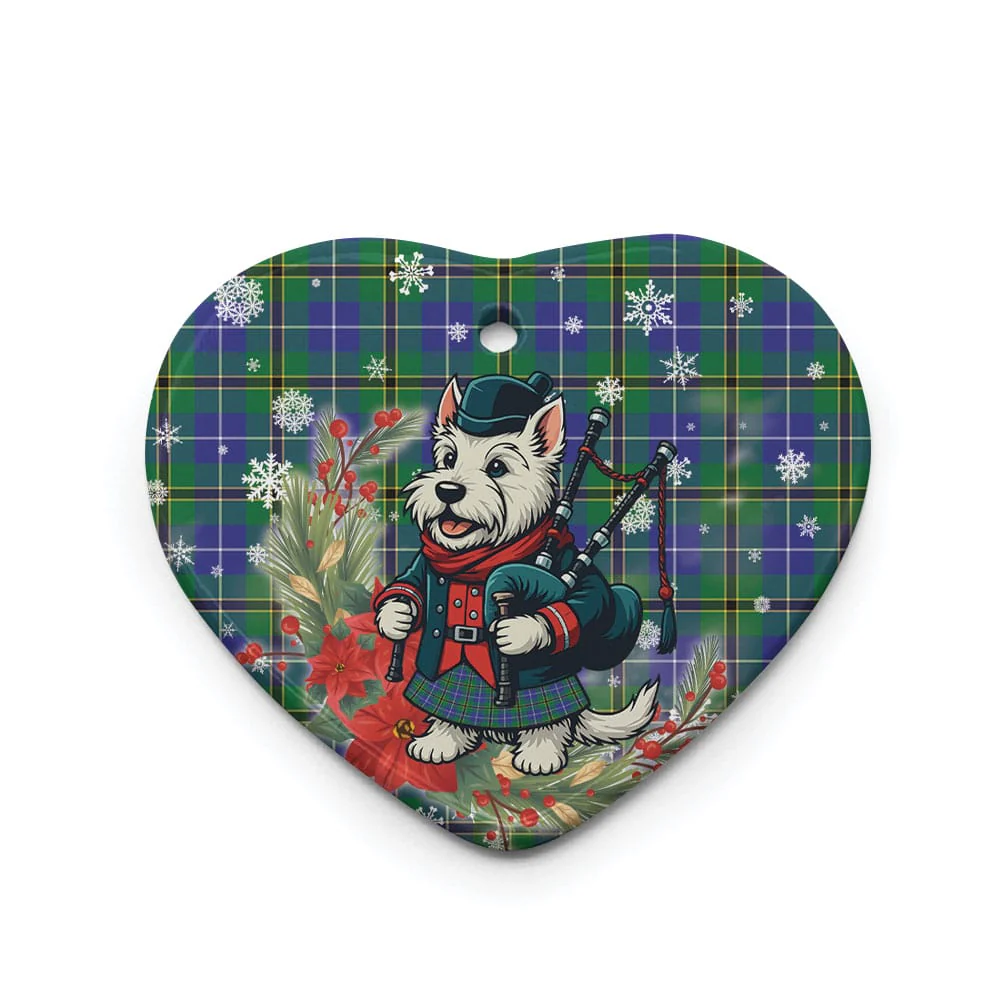 Scottish Turnbull Hunting Tartan Ceramic Ornament Cute Scottish Terrier Dog - Image 3
