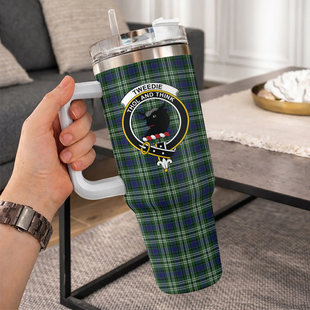 Scottish Tweedside District Clan Badge Tartan 40oz Tumbler - Image 10