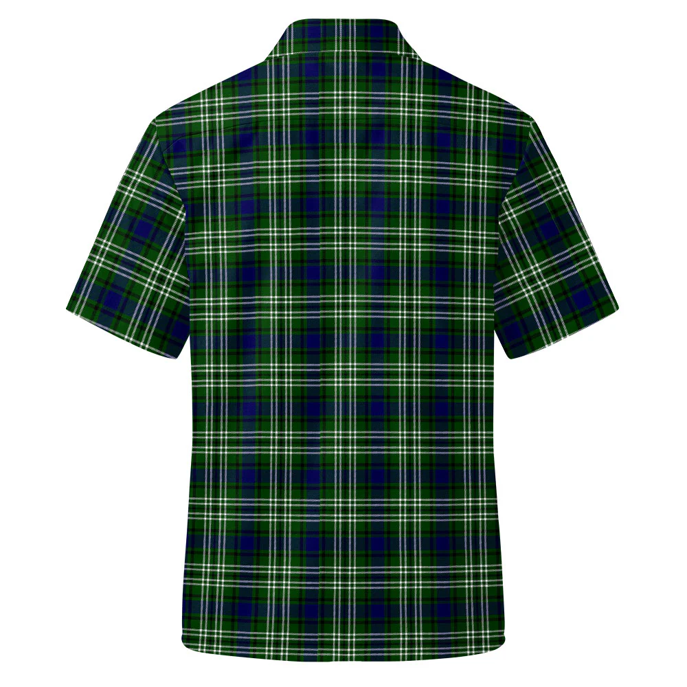 Scottish Tweedside District Clan Badge Tartan Short Sleeve Work Shirt - Image 3