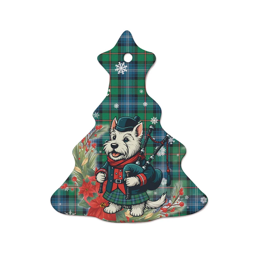 Scottish Urquhart Ancient Tartan Ceramic Ornament Cute Scottish Terrier Dog - Image 7