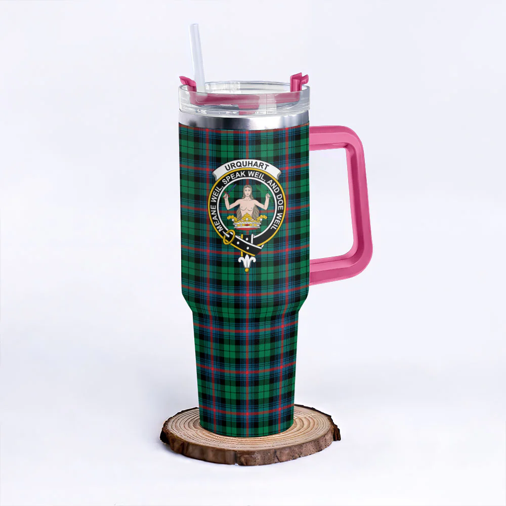 Scottish Urquhart Broad Red Ancient Clan Badge Tartan 40oz Tumbler - Image 7