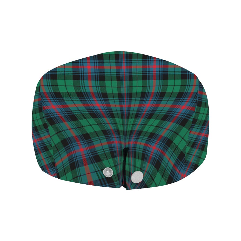 Scottish Urquhart Broad Red Ancient Tartan Flat Cap - Image 4