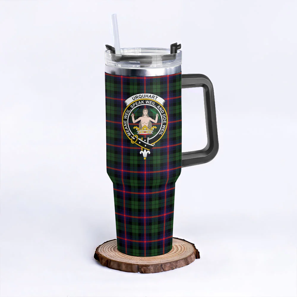 Scottish Urquhart Modern Clan Badge Tartan 40oz Tumbler - Image 3