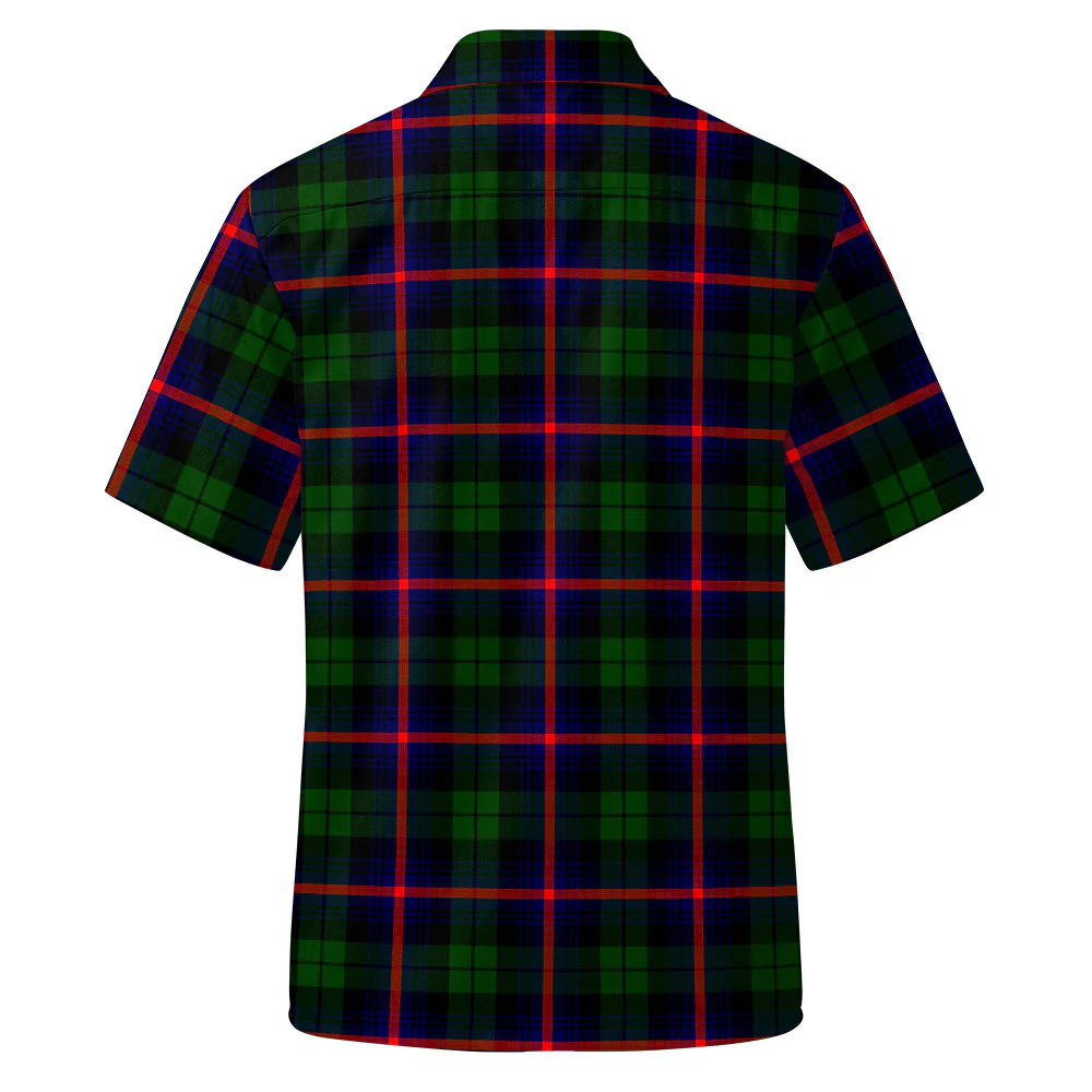Scottish Urquhart Modern Clan Badge Tartan Short Sleeve Work Shirt - Image 3