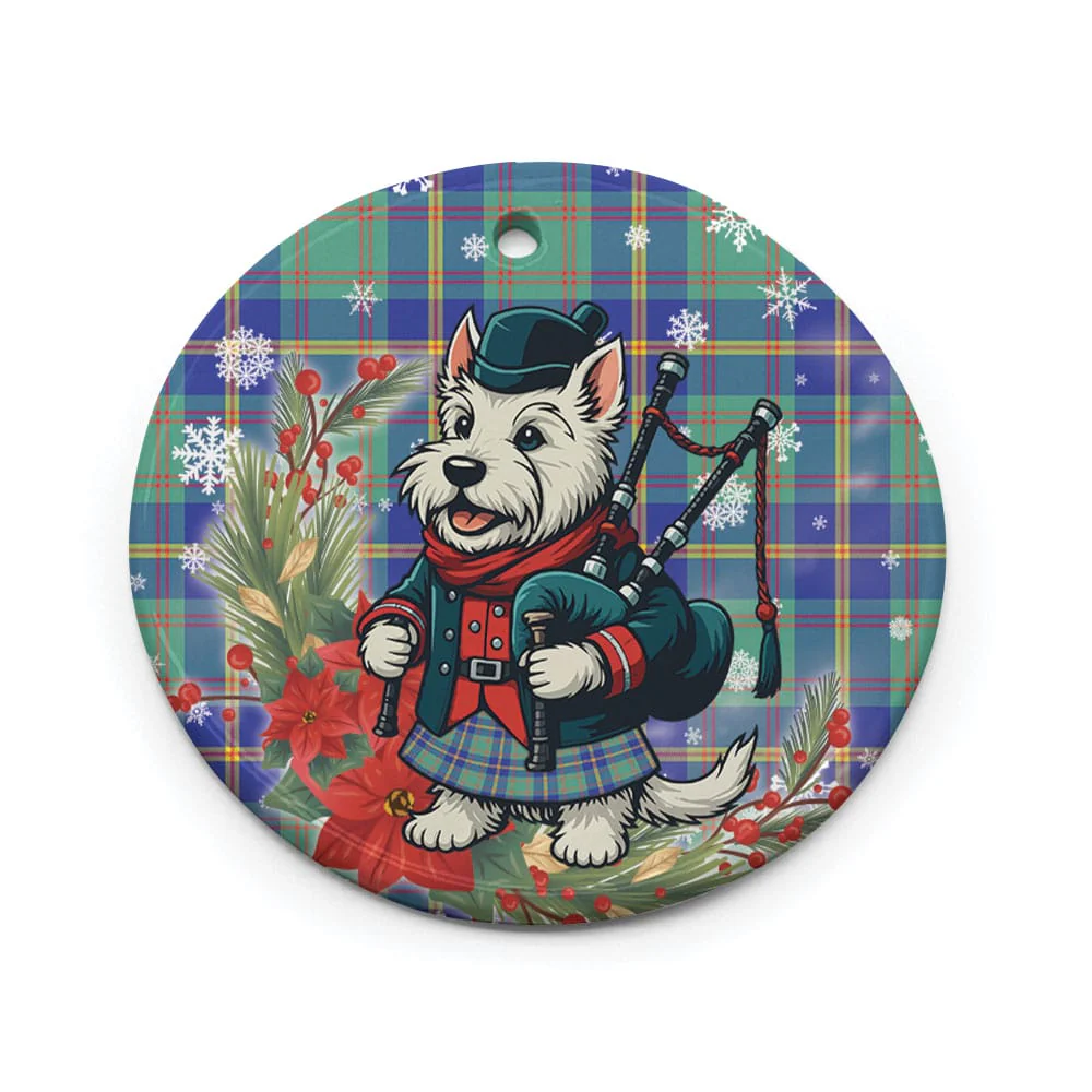 Scottish US Marine Tartan Ceramic Ornament Cute Scottish Terrier Dog - Image 2