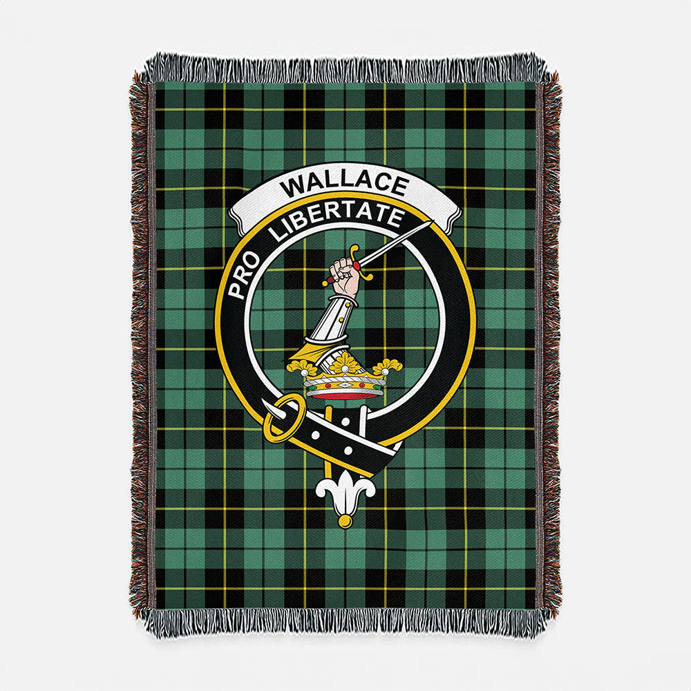 Scottish Wallace Hunting Ancient Clan Badge Tartan Woven Blanket - Image 2