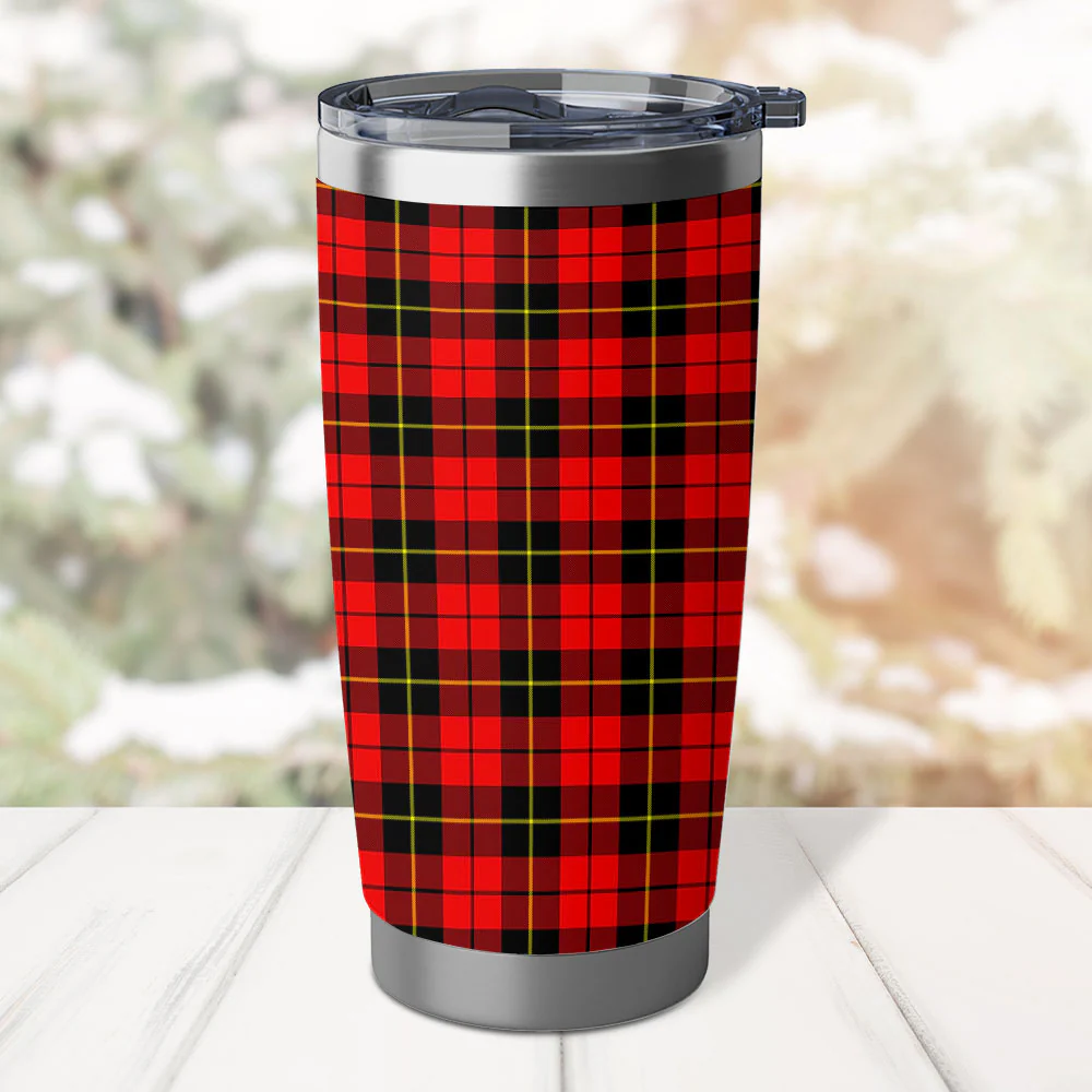 Scottish Wallace Hunting - Red Clan Badge Tartan Tumbler - Image 3
