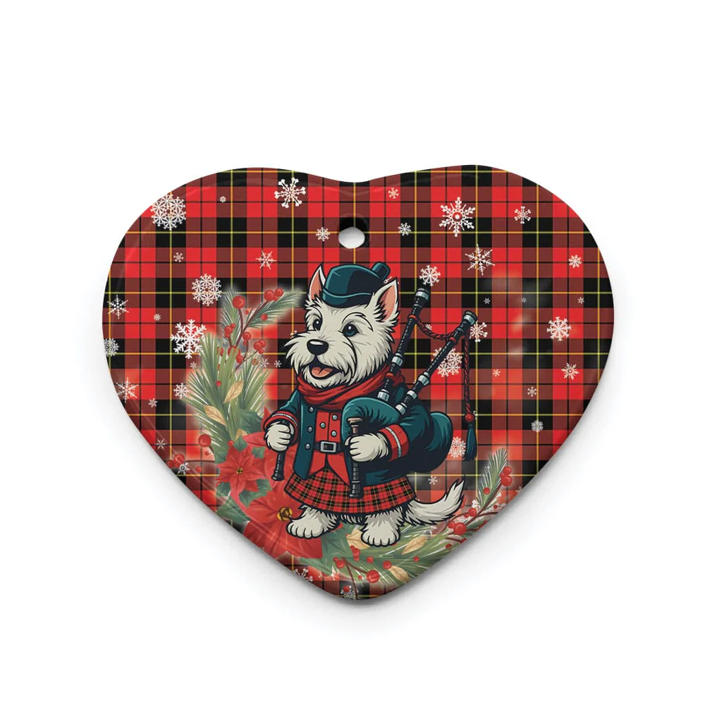 Scottish Wallace Hunting - Red Tartan Ceramic Ornament Cute Scottish Terrier Dog - Image 3