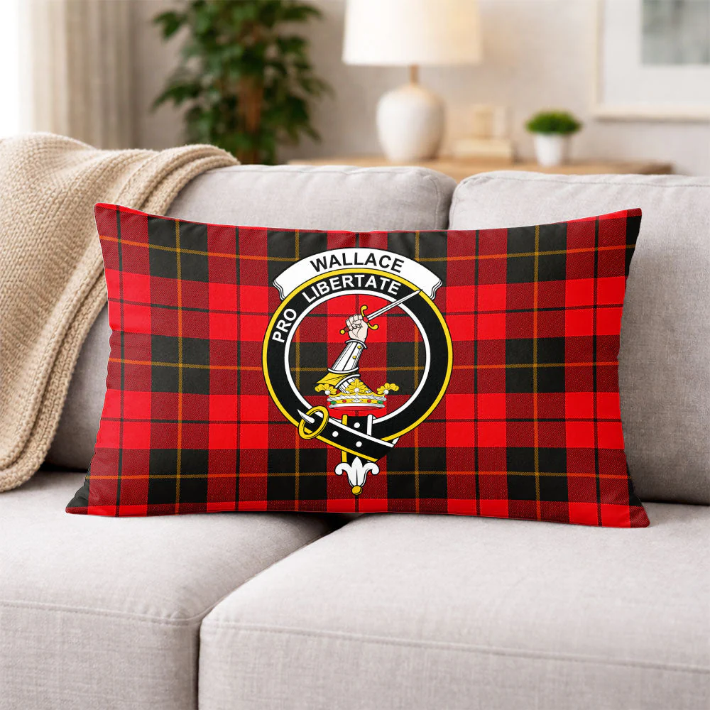 Scottish Wallace Weathered Clan Badge Tartan Pillow Case - Image 3