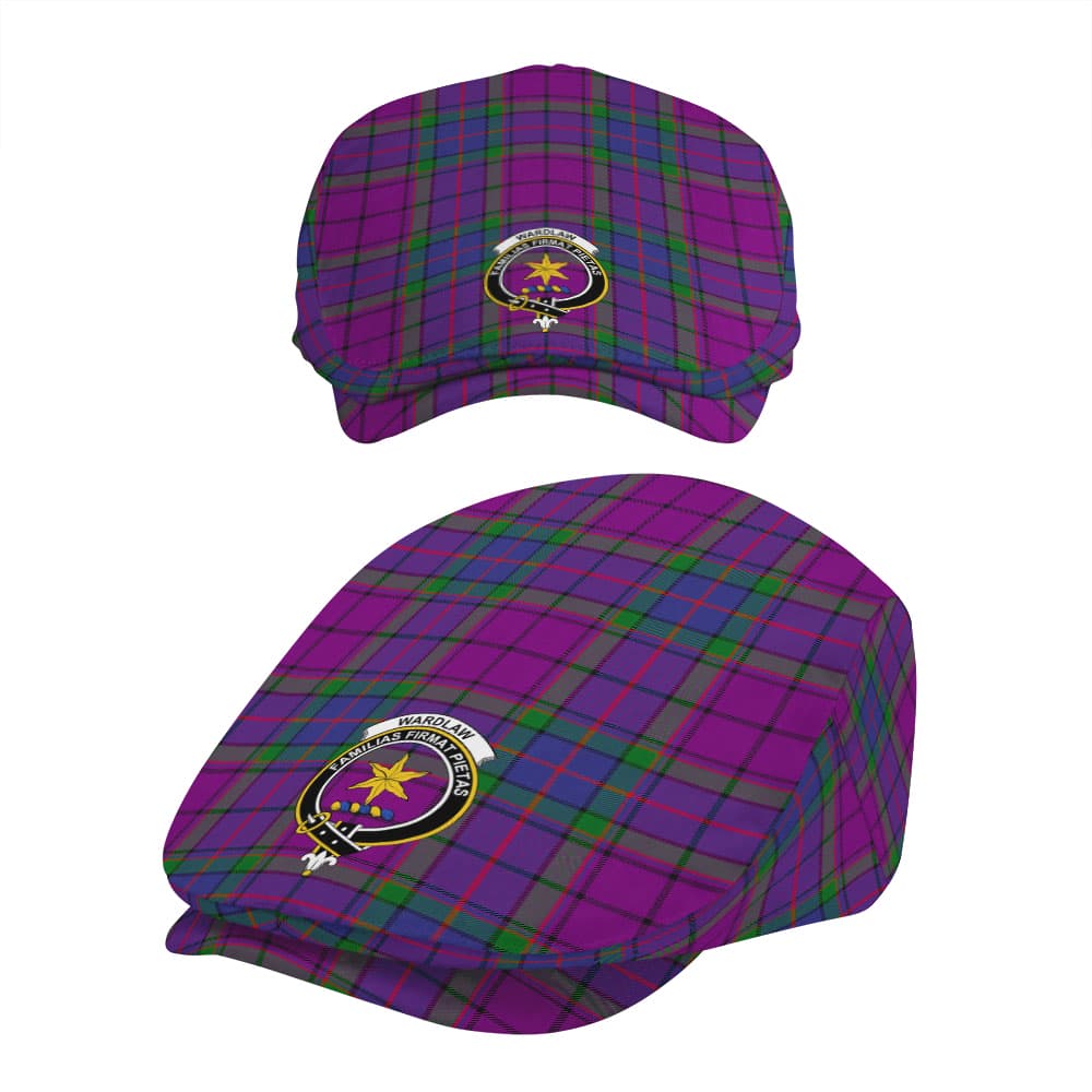 Scottish Wardlaw Clan Badge Tartan Flat Cap - Image 5