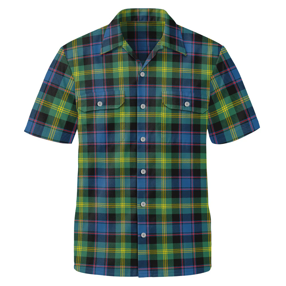 Scottish Watson Ancient Clan Badge Tartan Short Sleeve Work Shirt