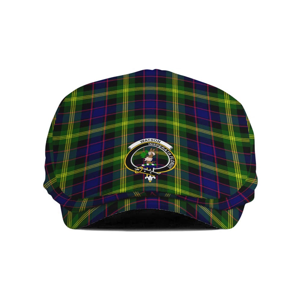 Scottish Watson Clan Badge Tartan Flat Cap