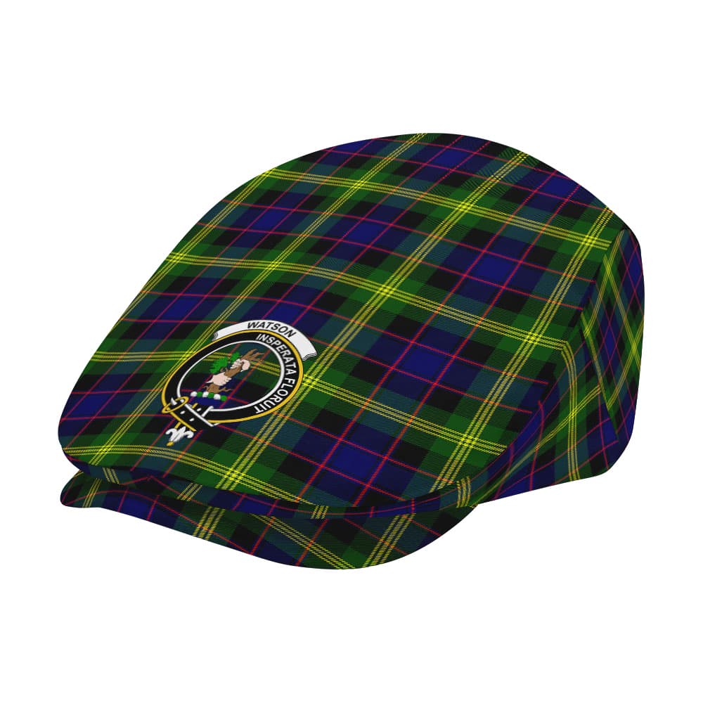 Scottish Watson Clan Badge Tartan Flat Cap - Image 2