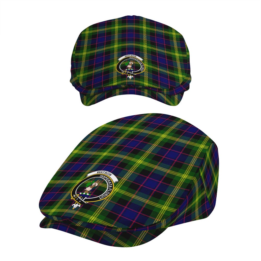Scottish Watson Clan Badge Tartan Flat Cap - Image 5