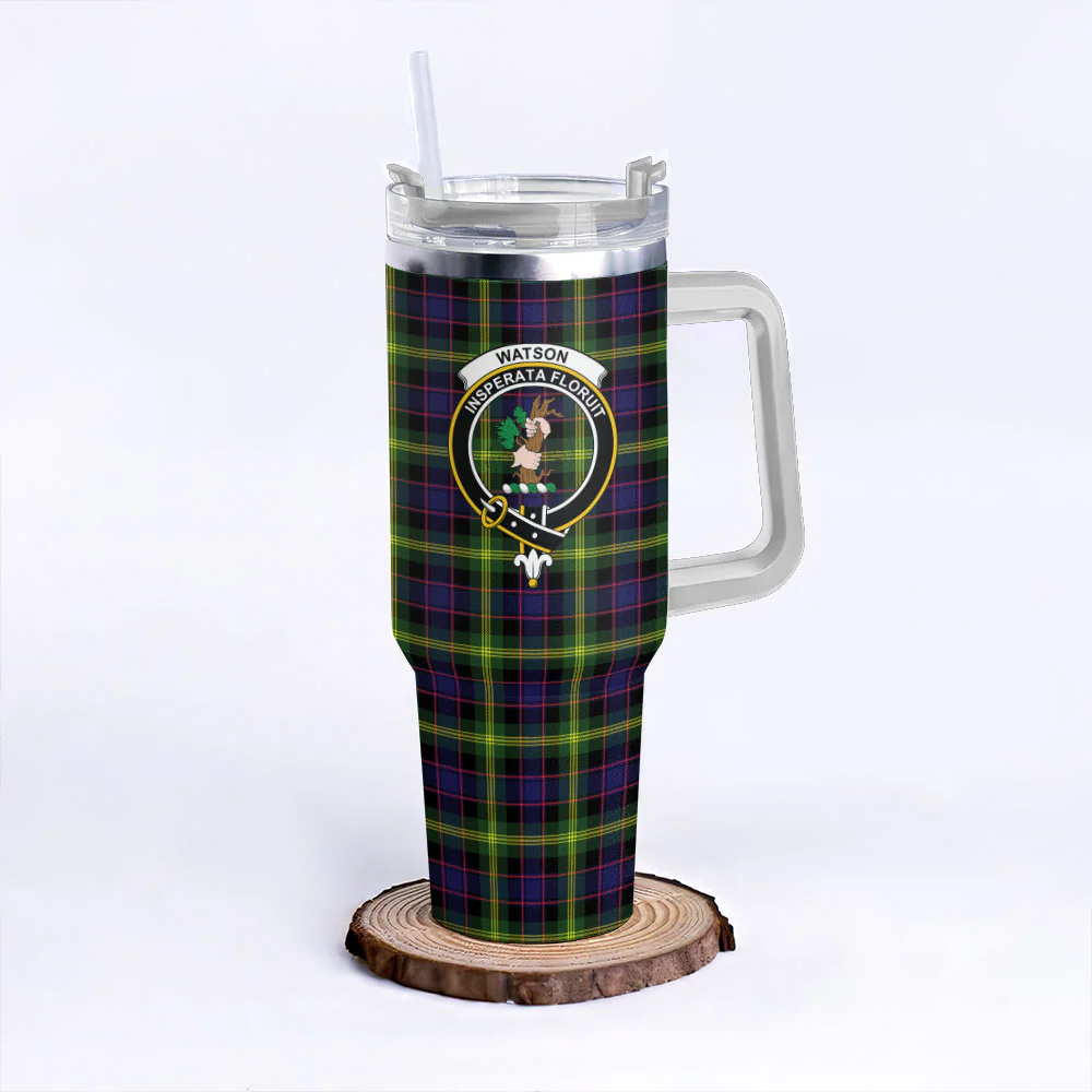 Scottish Watson Modern Clan Badge Tartan 40oz Tumbler