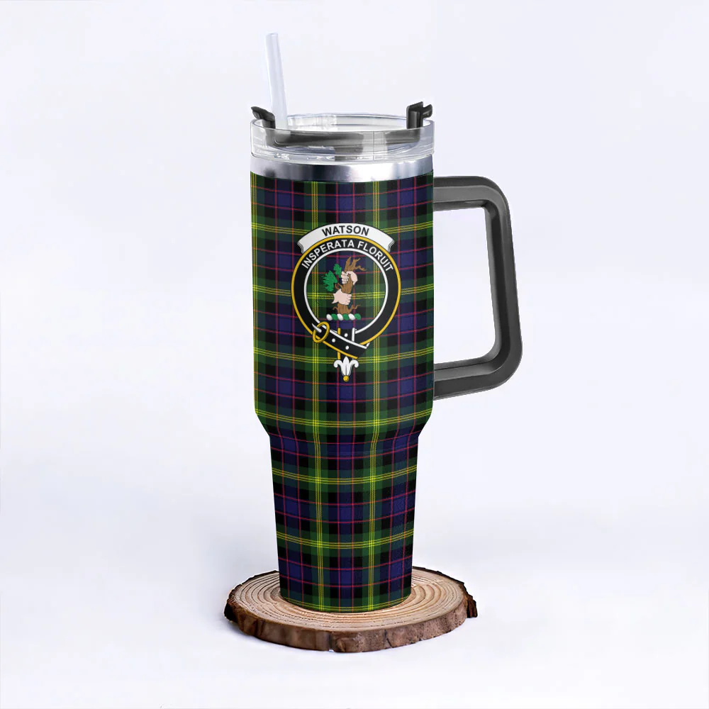 Scottish Watson Modern Clan Badge Tartan 40oz Tumbler - Image 3