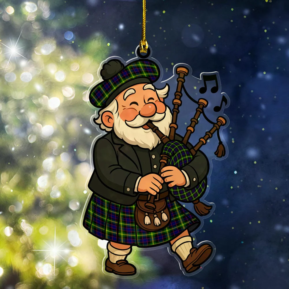 Scottish Watson Modern Tartan Ornament Scottish Santa In Kilt