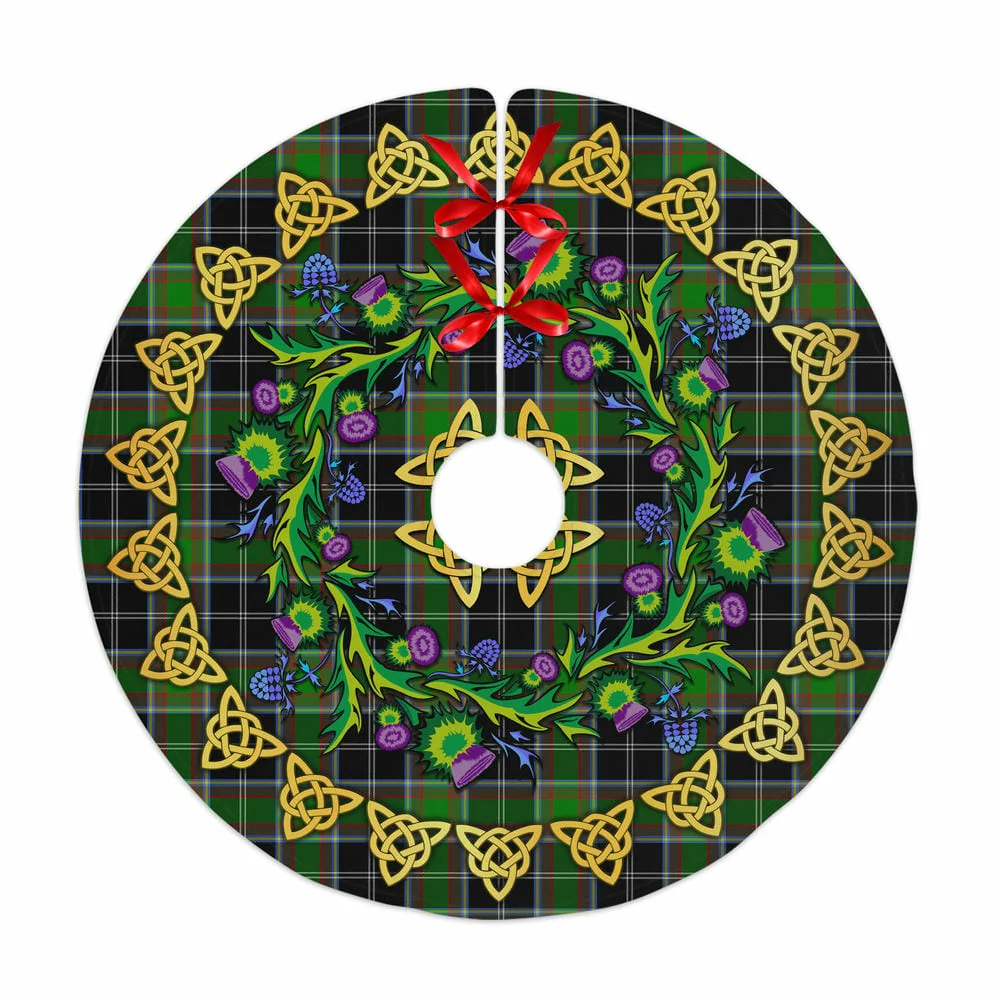 Scottish Webster Tartan Thistle Celtic Knot Christmas Tree Skirt