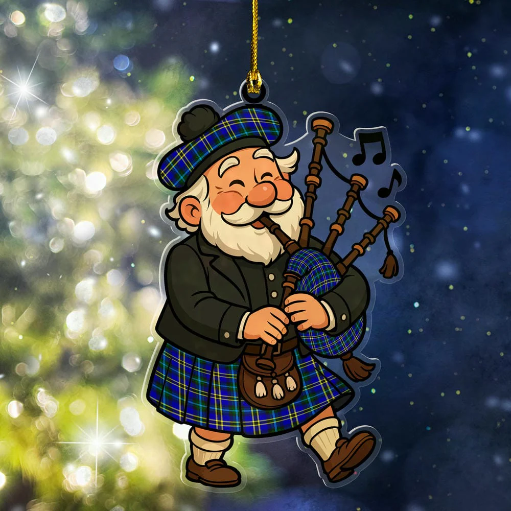 Scottish Weir Modern Tartan Ornament Scottish Santa In Kilt