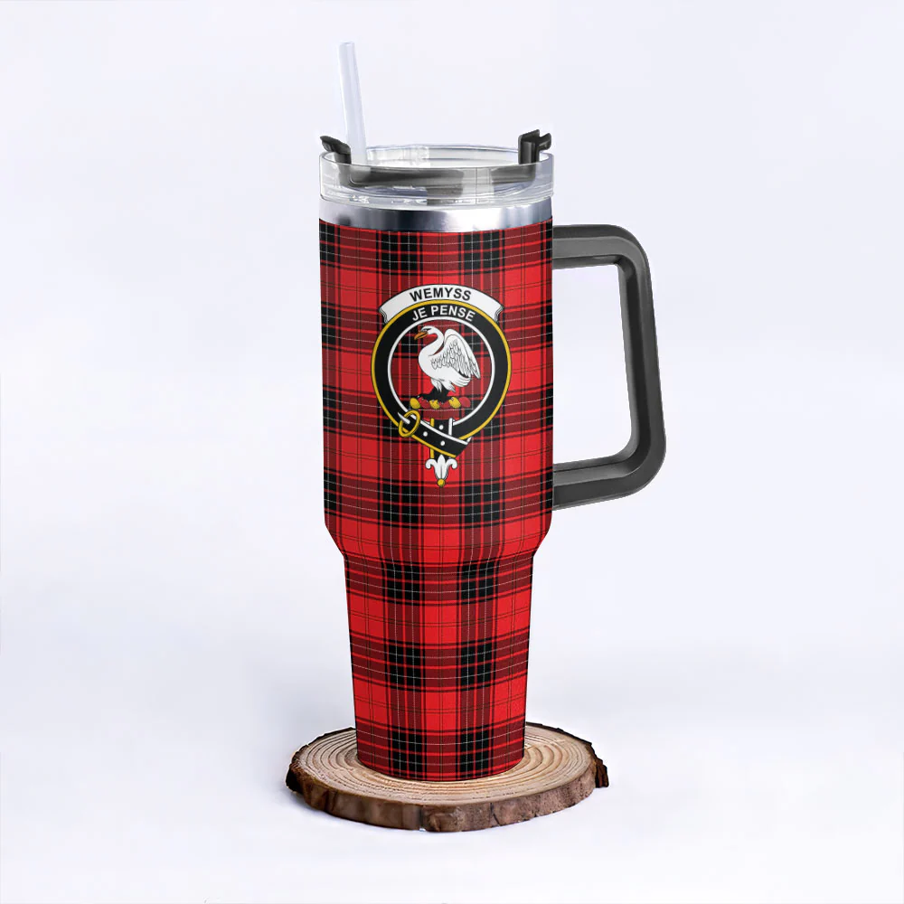 Scottish Wemyss Modern Clan Badge Tartan 40oz Tumbler - Image 3