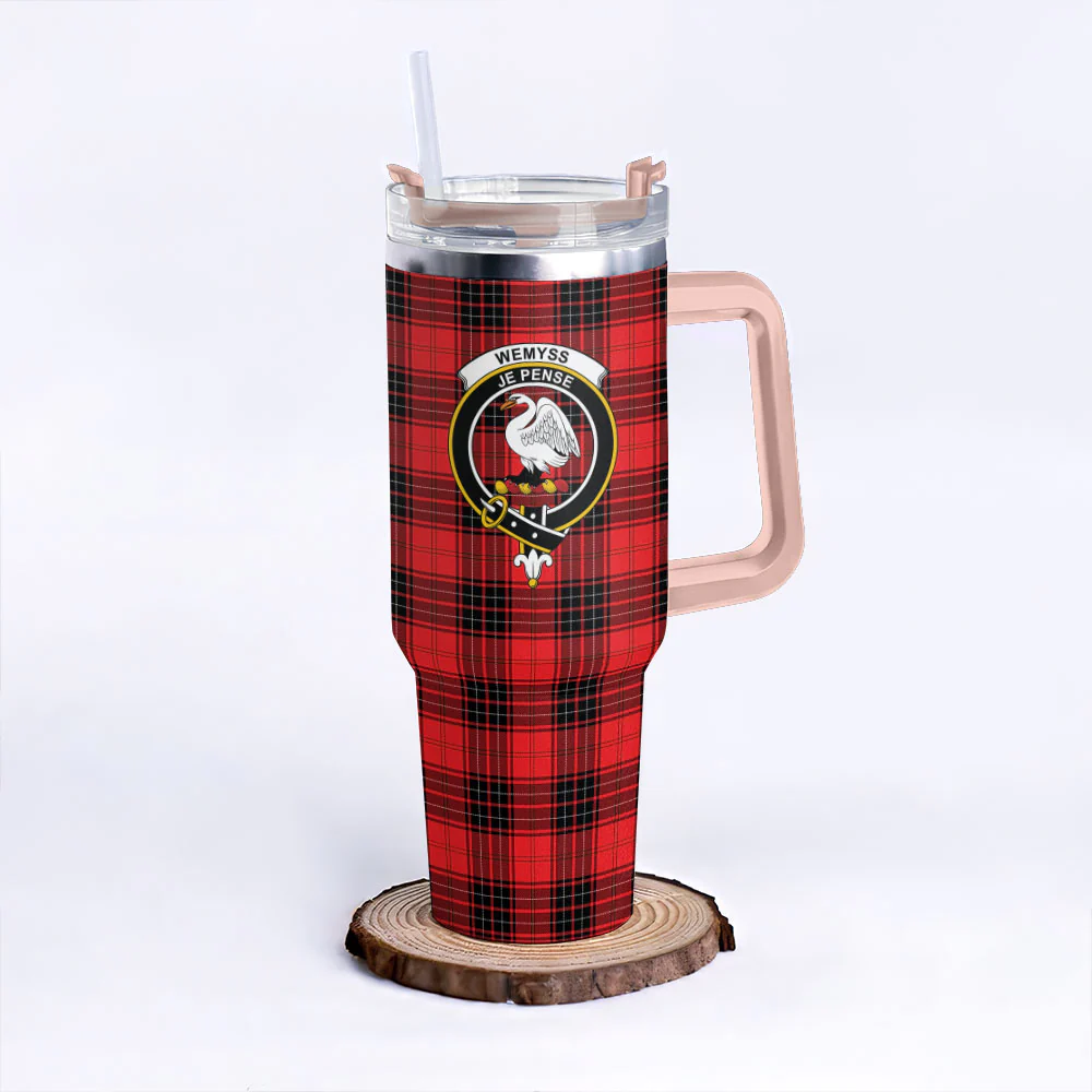 Scottish Wemyss Modern Clan Badge Tartan 40oz Tumbler - Image 4