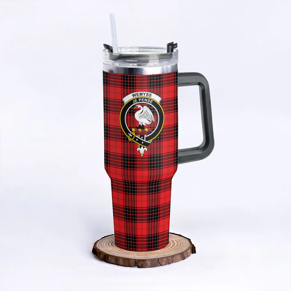 Scottish Wemyss Modern Clan Badge Tartan 40oz Tumbler - Image 6