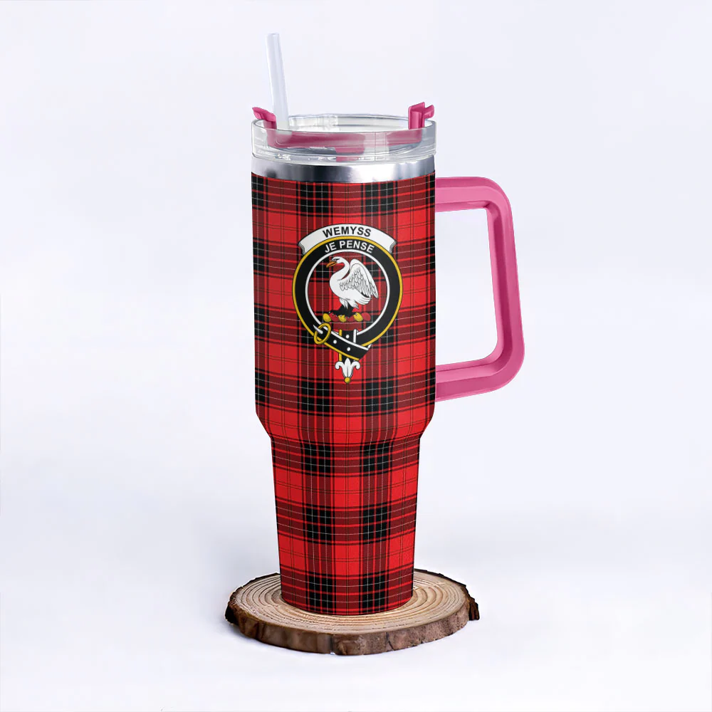 Scottish Wemyss Modern Clan Badge Tartan 40oz Tumbler - Image 7