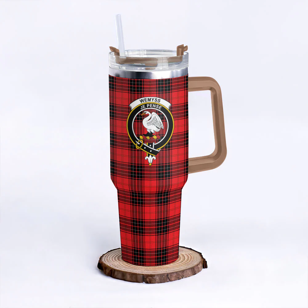 Scottish Wemyss Modern Clan Badge Tartan 40oz Tumbler - Image 9