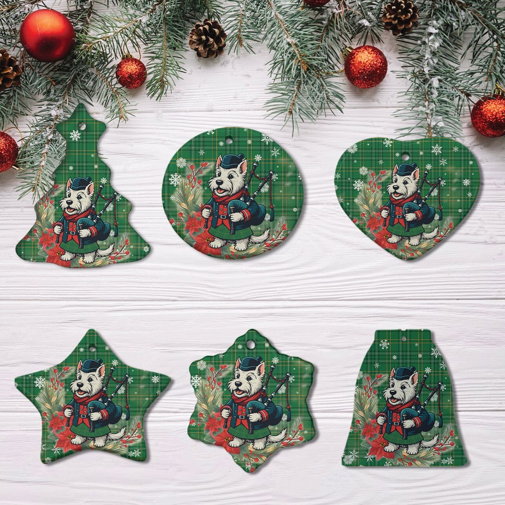 Scottish Wexford County Tartan Ceramic Ornament Cute Scottish Terrier Dog