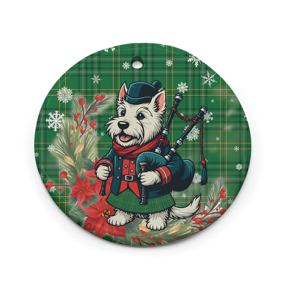 Scottish Wexford County Tartan Ceramic Ornament Cute Scottish Terrier Dog - Image 2