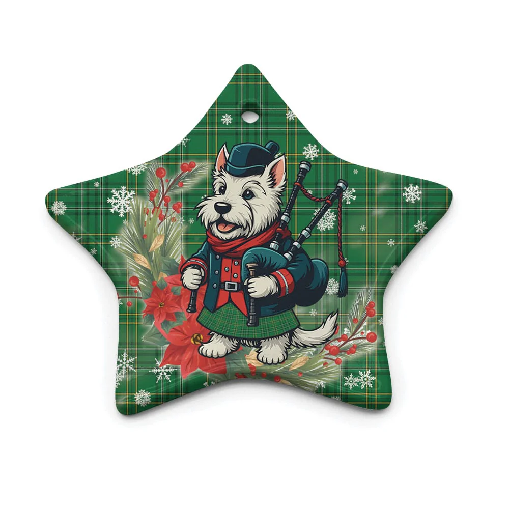 Scottish Wexford County Tartan Ceramic Ornament Cute Scottish Terrier Dog - Image 5