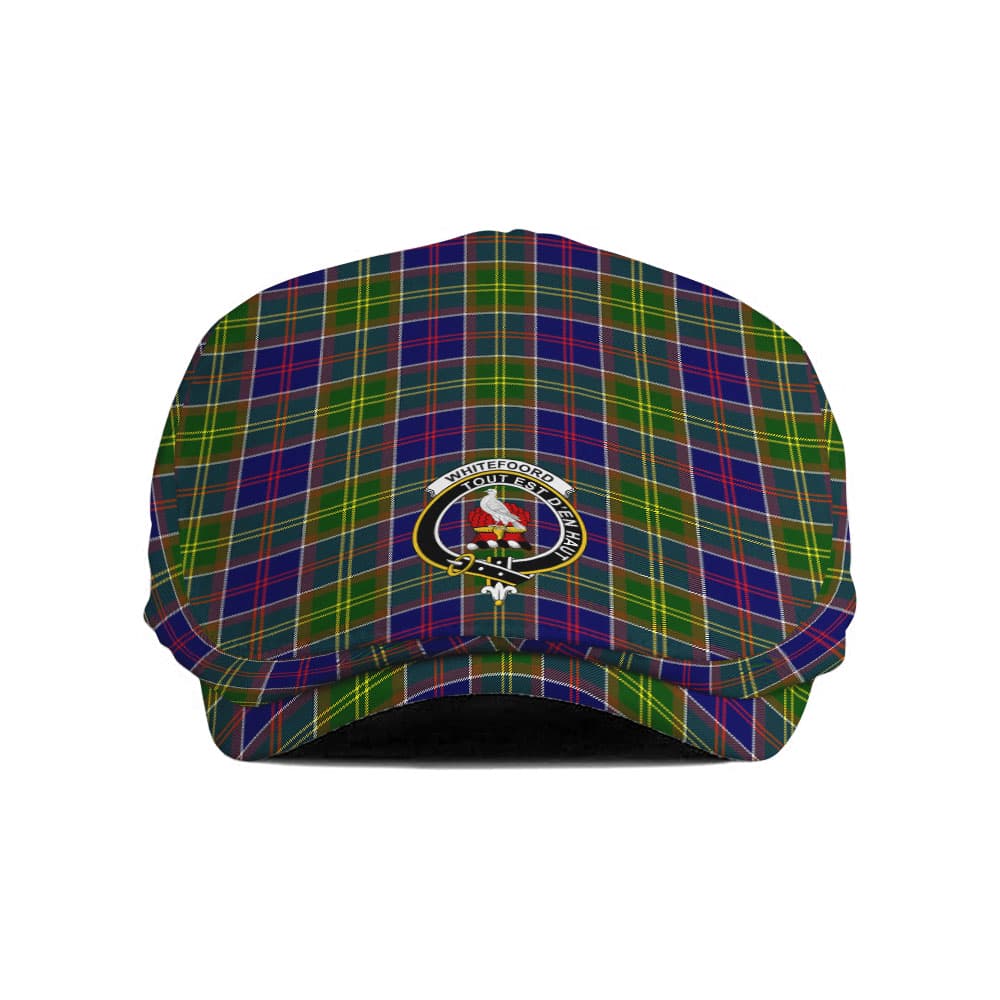 Scottish Whiteford Clan Badge Tartan Flat Cap