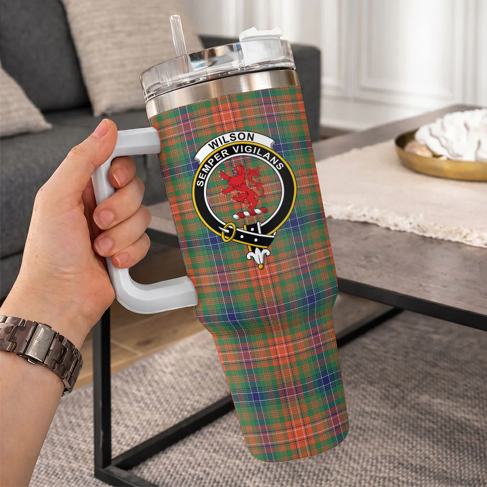 Scottish Wilson Ancient Clan Badge Tartan 40oz Tumbler - Image 10