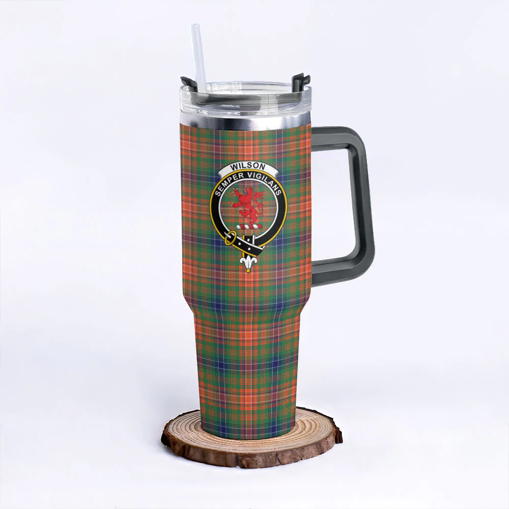 Scottish Wilson Ancient Clan Badge Tartan 40oz Tumbler - Image 6