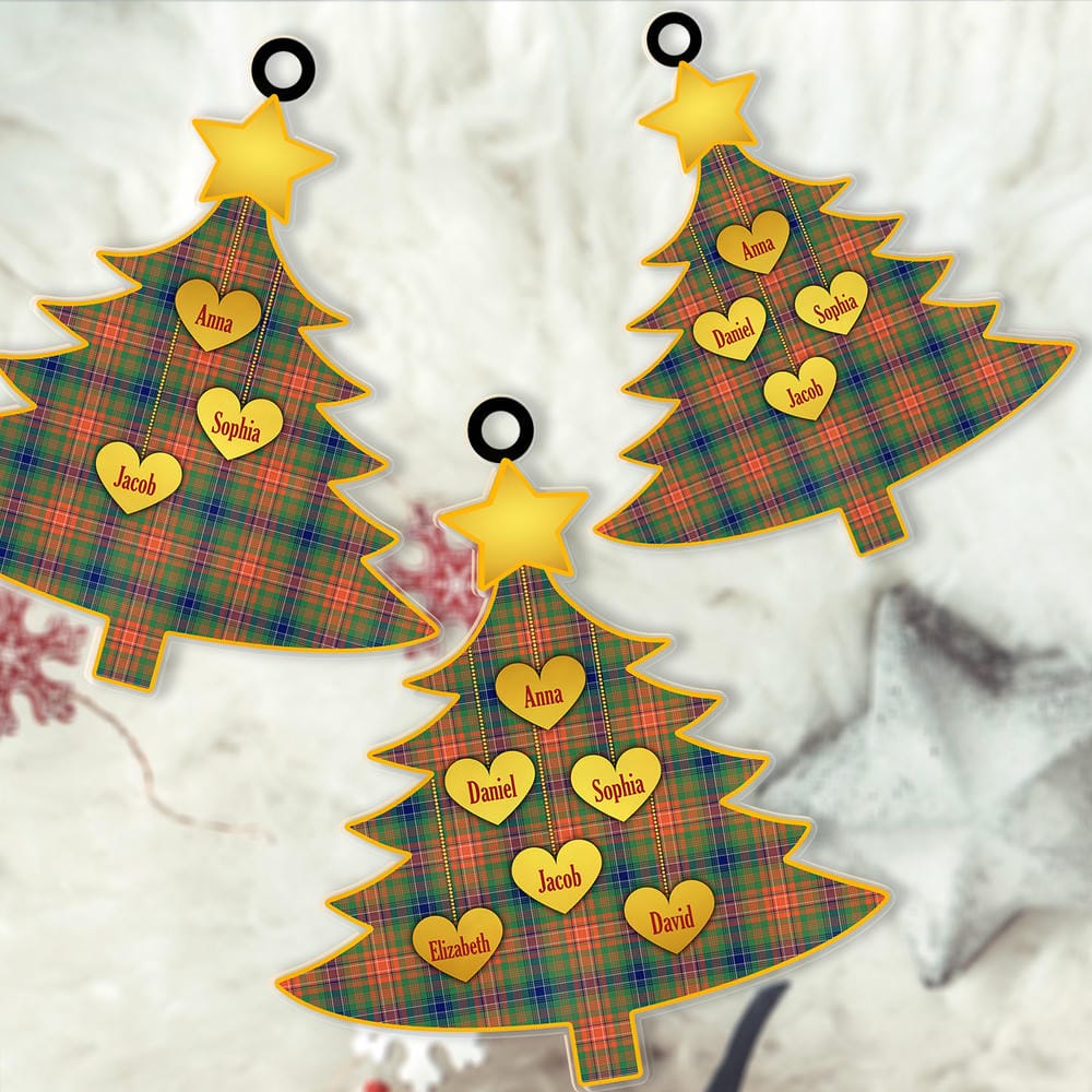Scottish Wilson Ancient Tartan Ornament Custom Family Christmas Tree - Image 2