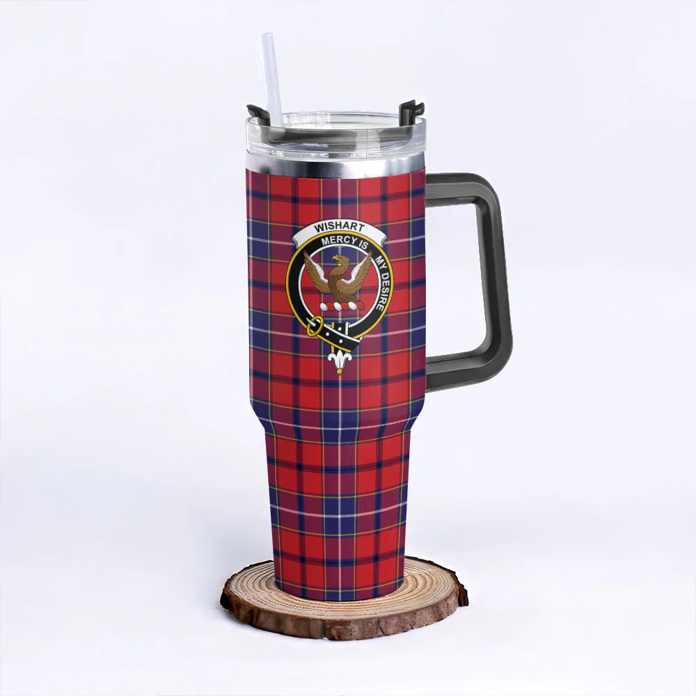 Scottish Wishart Dress Clan Badge Tartan 40oz Tumbler - Image 3