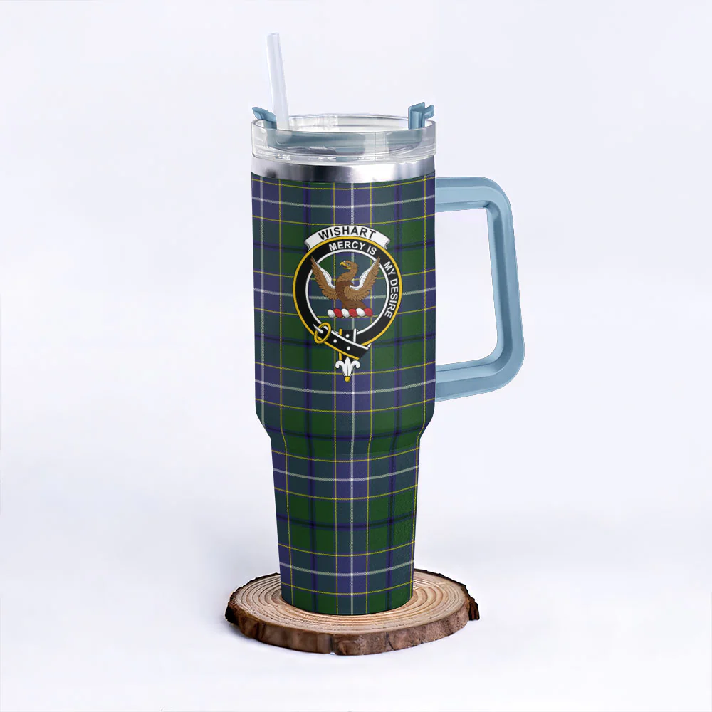 Scottish Wishart Hunting Modern Clan Badge Tartan 40oz Tumbler - Image 5