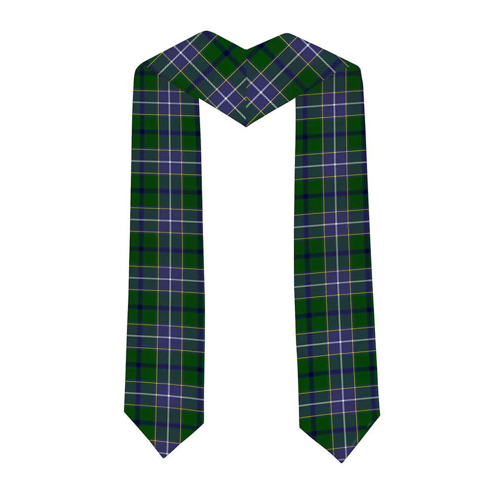 Scottish Wishart Hunting Modern Clan Badge Tartan Graduation Stole Black Gold Honor - Image 2