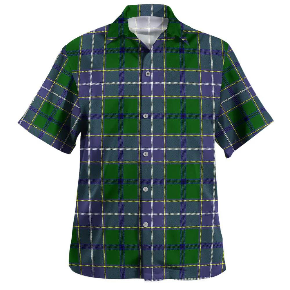 Scottish Wishart Hunting Modern Clan Badge Tartan Hawaiian Shirt