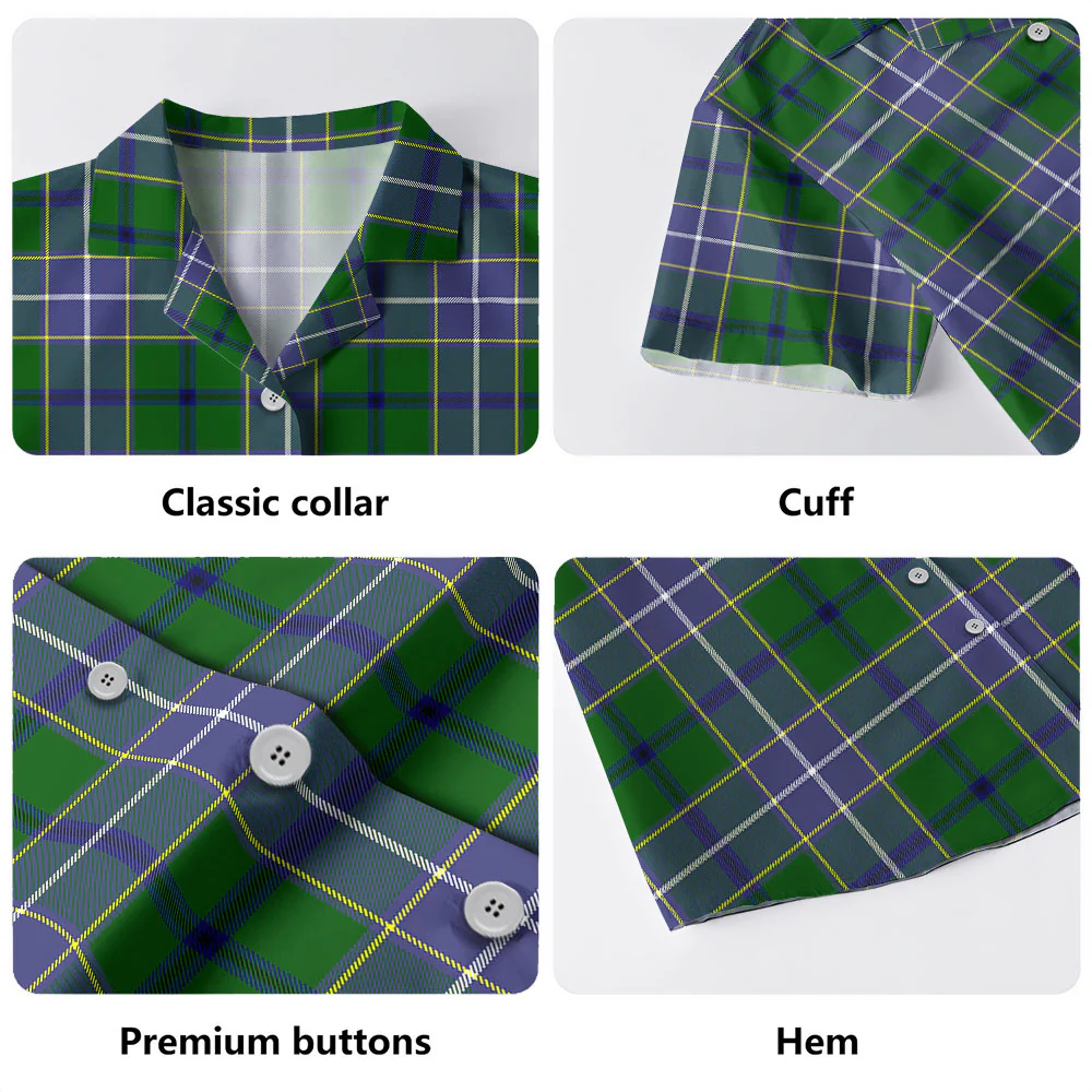 Scottish Wishart Hunting Modern Clan Badge Tartan Hawaiian Shirt - Image 4