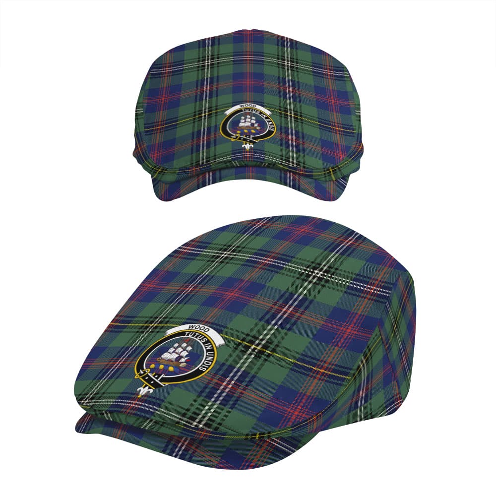 Scottish Wood Clan Badge Tartan Flat Cap - Image 5