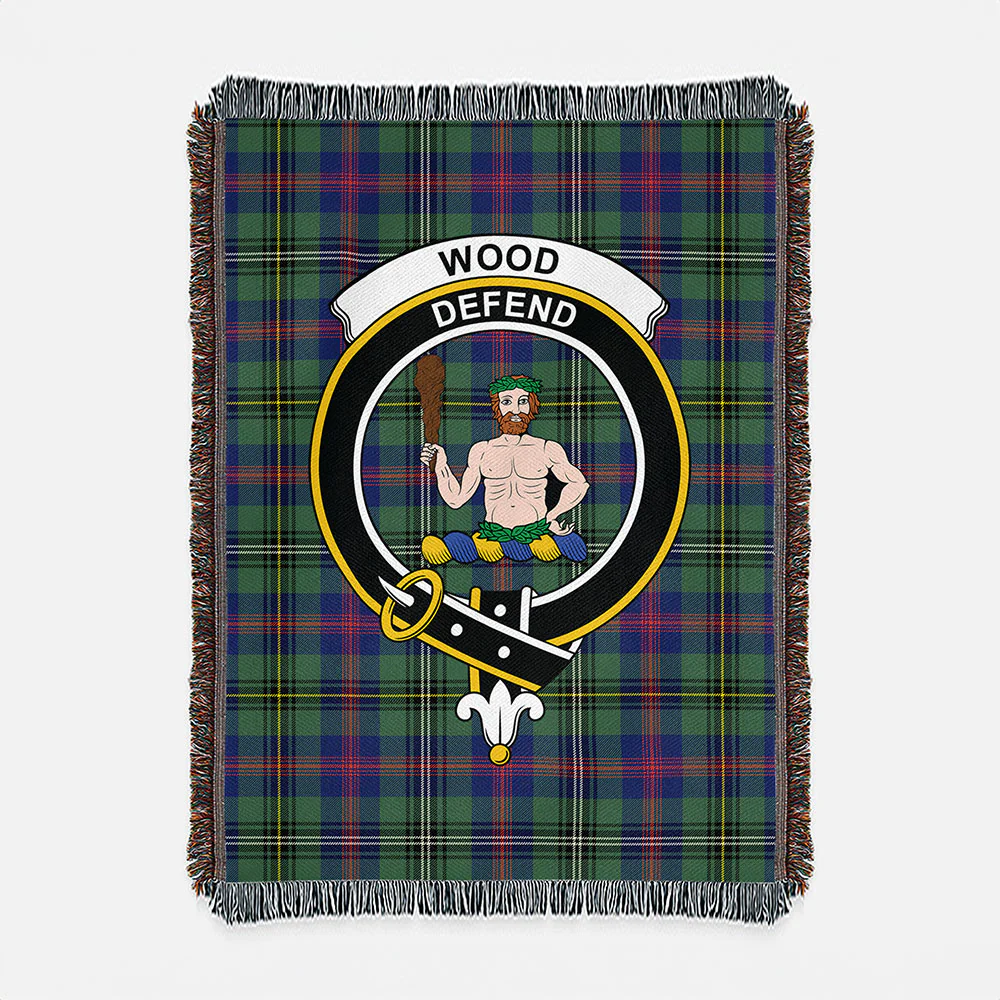 Scottish Wood Modern Clan Badge Tartan Woven Blanket - Image 2